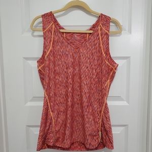 Athleta v neck orange XL sleeveless tank top